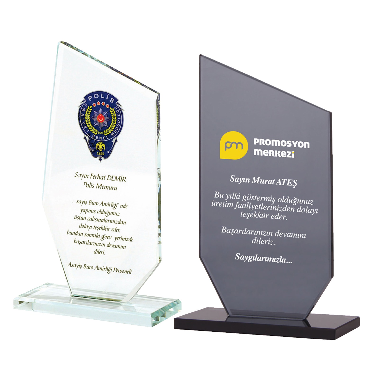 KAŞGAR ŞEFFAF KRİSTAL PLAKET