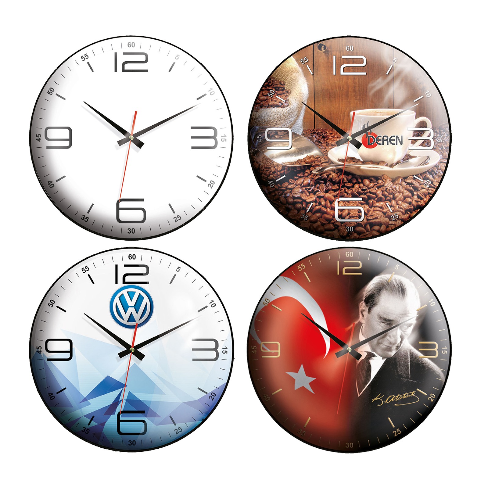 KRİYOS207 PLASTİK KASA DUVAR SAATİ (350 MM)