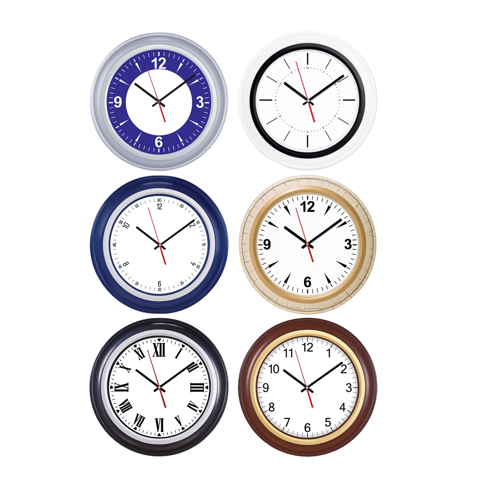 BENDİS509 BEYAZ-GÜMÜŞ BRİSTOL KADRAN DUVAR SAATİ (400 MM)