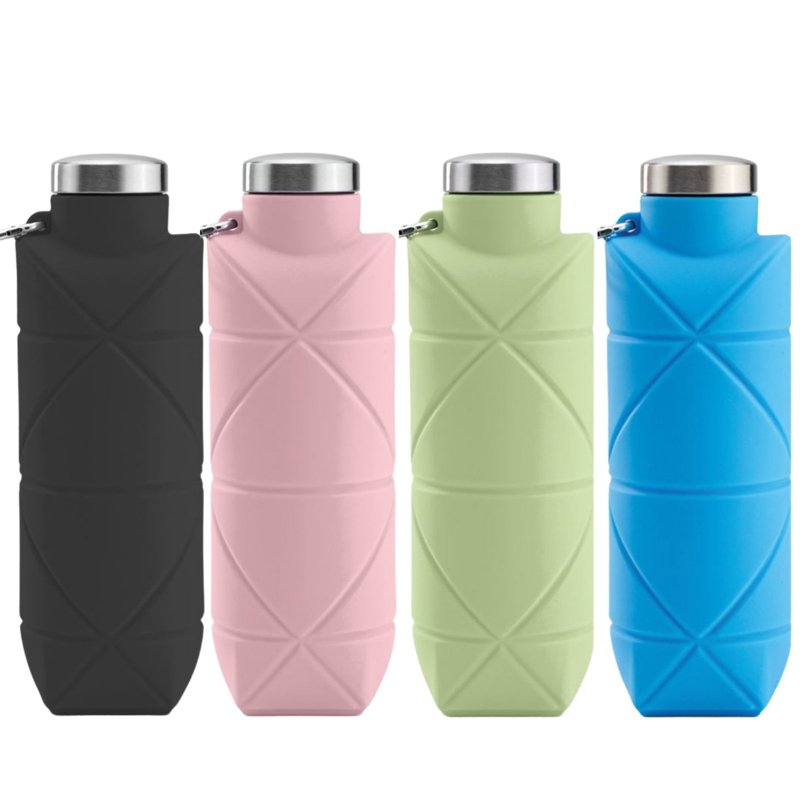 AYDENİZ SİYAH 700 ML KATLANABİLİR SİLİKON MATARA