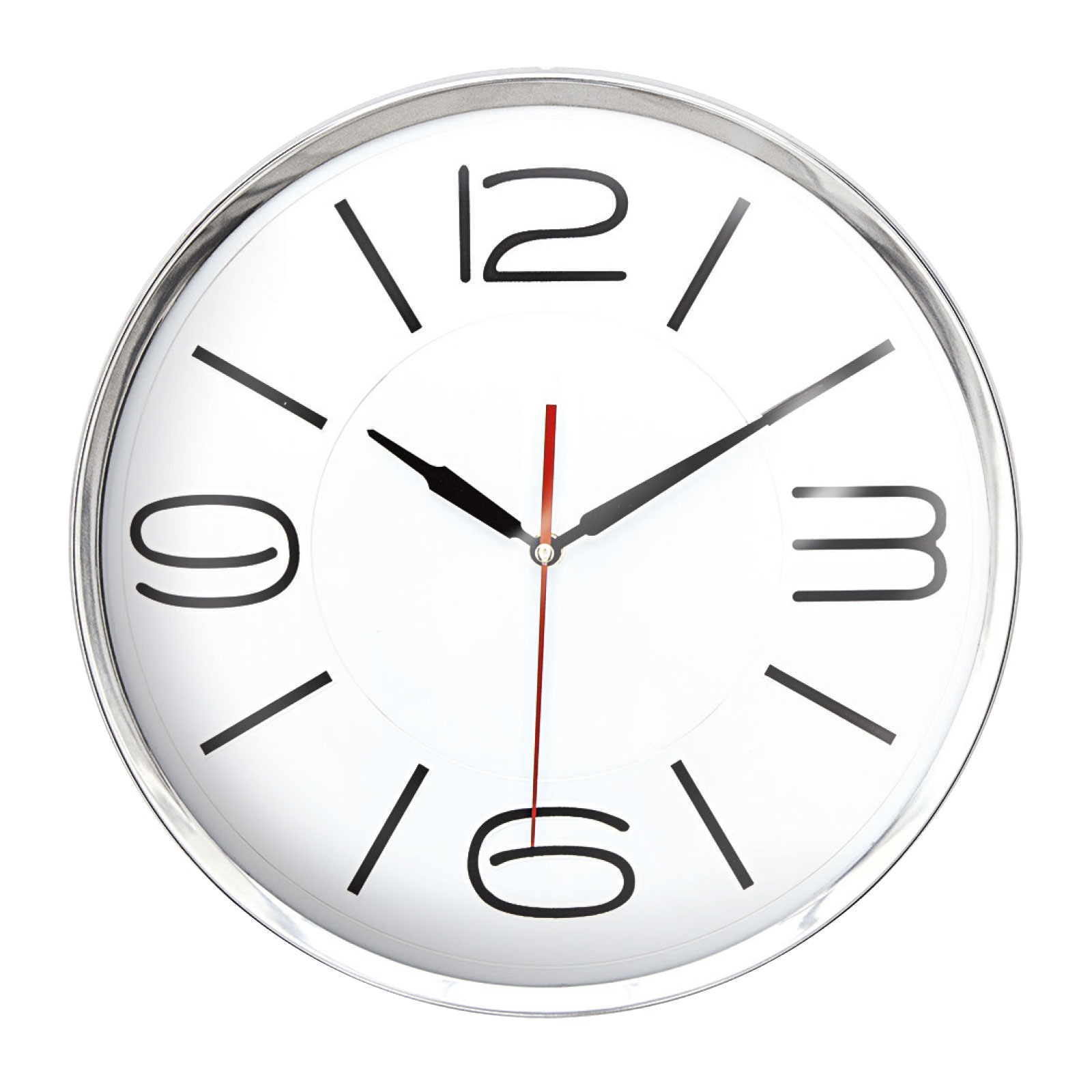 5006 ATHENA305 GÜMÜŞ METAL ÇERÇEVE DUVAR SAATİ (360 MM)