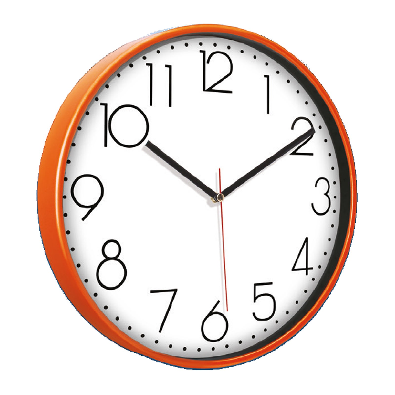 5044 PAN164 KIRMIZI PLASTİK ÇERÇEVE DUVAR SAATİ (380 MM)